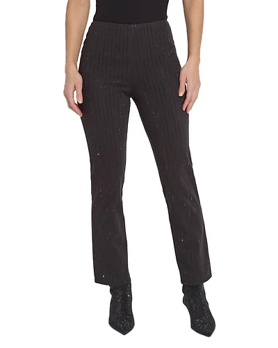 Crystal High Rise Ankle Straight Jeans Black