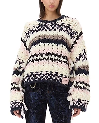 Ganni Striped Wool Sweater