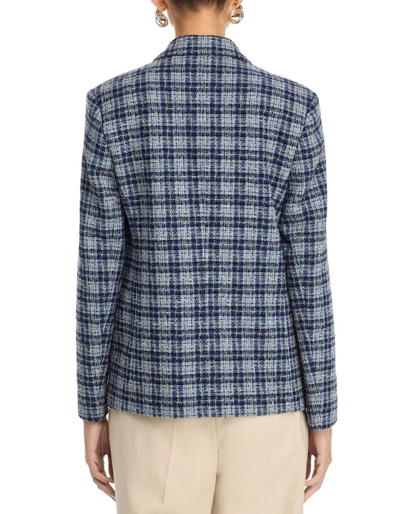 Check Double Breasted Blazer