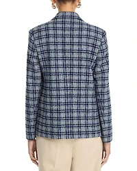 Check Double Breasted Blazer