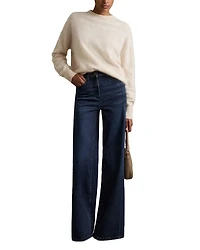 Heather Wide Leg Jeans Dark Blue