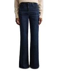 Reiss Petite Wide Leg Mid Rise Jeans