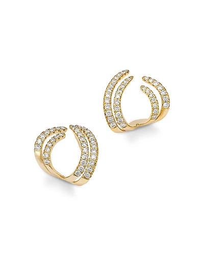 Bloomingdale's Fine Collection Diamond Huggie Cuff Earrings