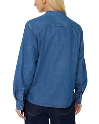Pintucked Denim Shirt