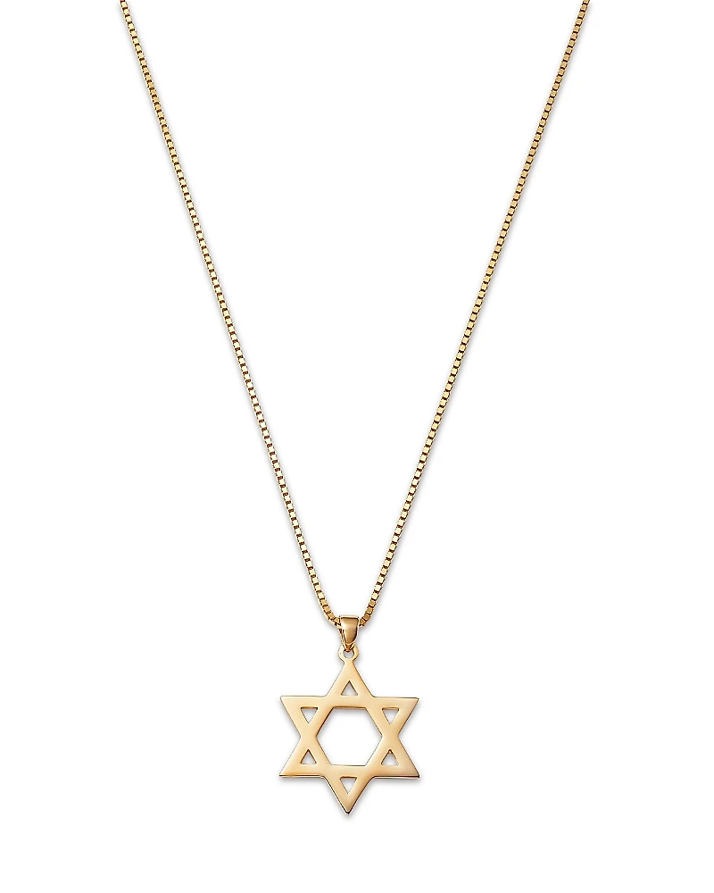 Bloomingdale's Fine Jewelry Men's Star of David Pendant Necklace