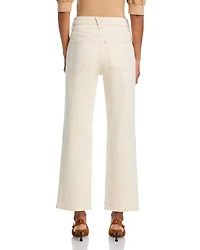 Dylan High Rise Straight Leg Ankle Jeans Ecru