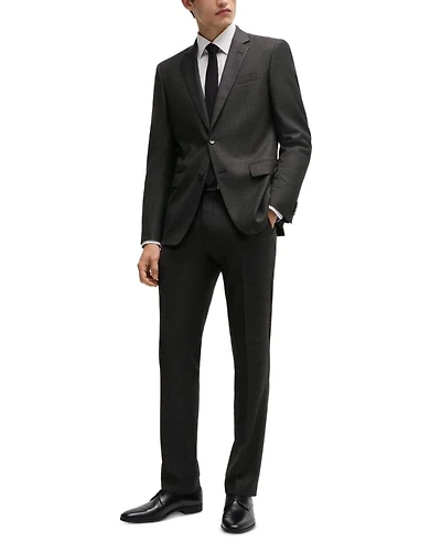 H-Huge Weave Textured Wool Slim Fit Suit