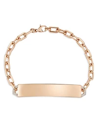 18K Rose Gold Carrington Diamond ID Bracelet