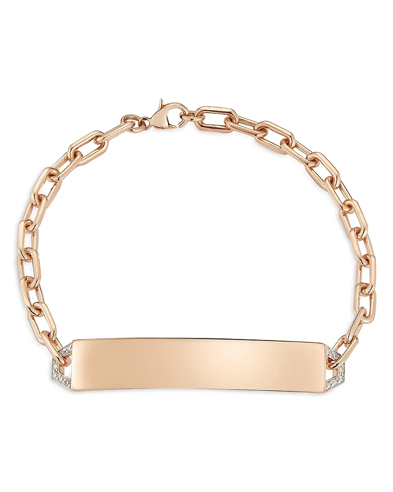 Walters Faith 18K Rose Gold Carrington Diamond Id Bracelet