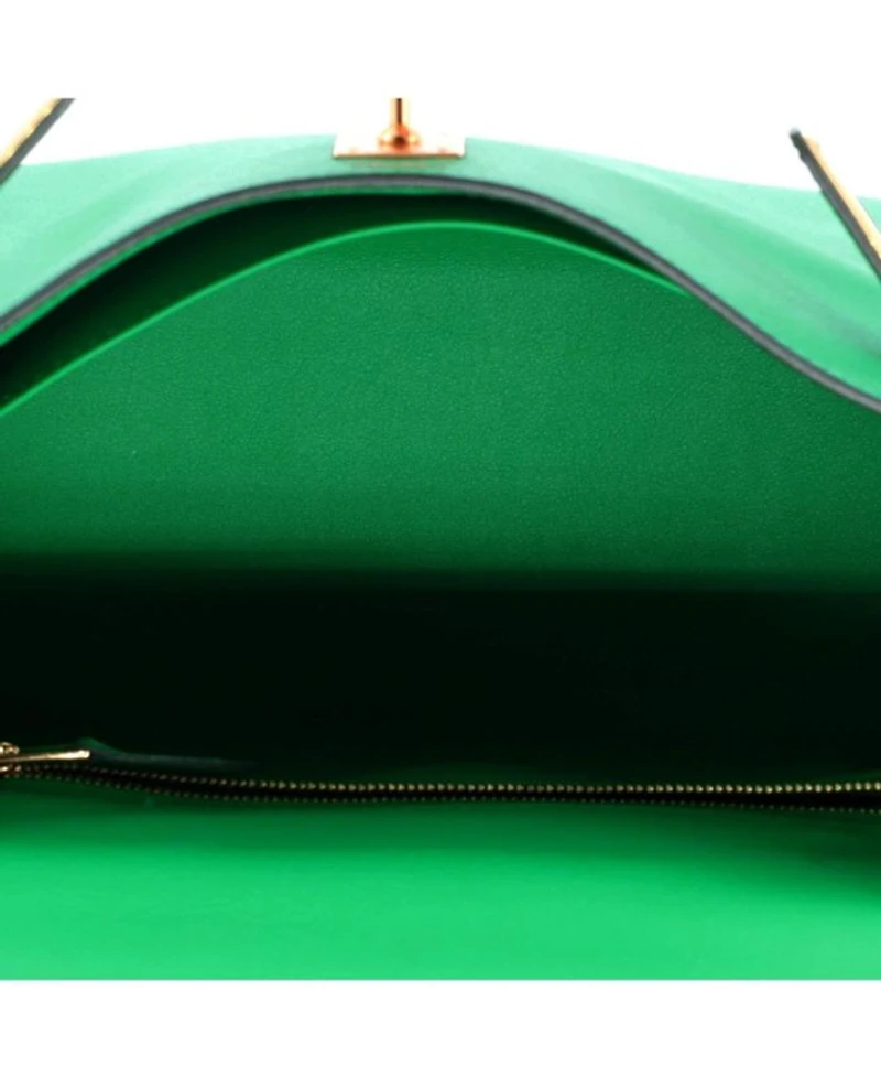 Kelly 25 Handbag Green Swift with Gold Hardware