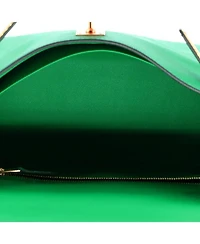 Kelly 25 Handbag Green Swift with Gold Hardware