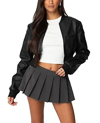 Edikted Cropped Bomber Jacket