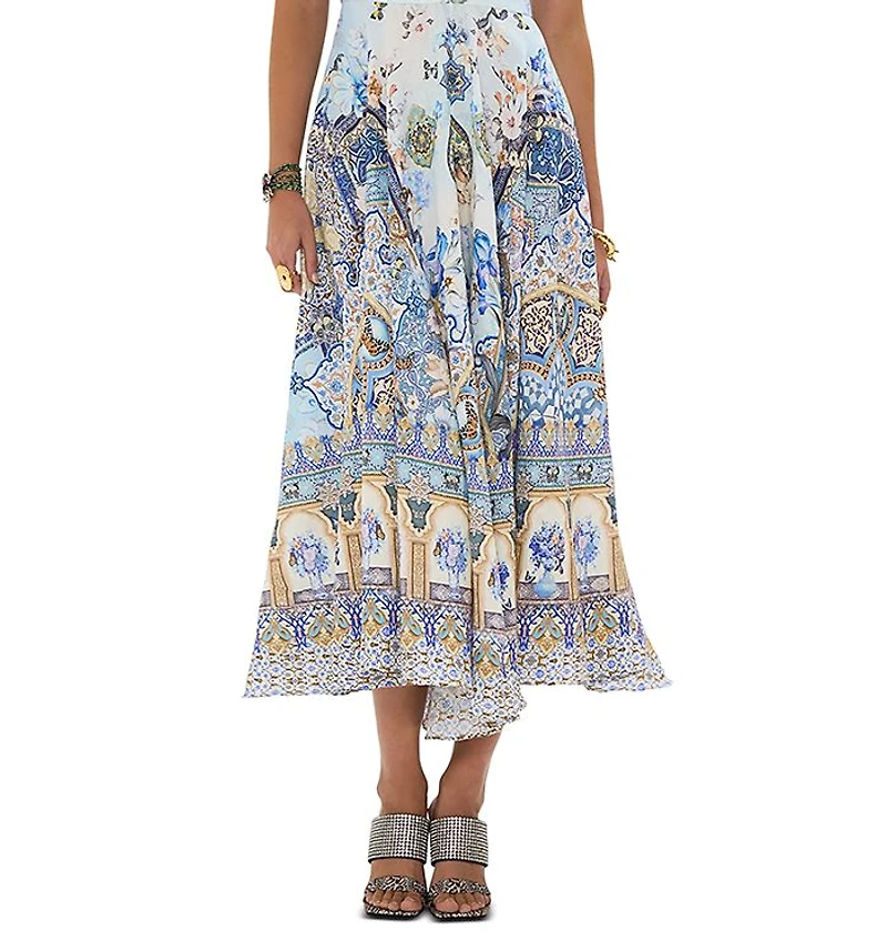 Printed Linen Tie Front Dress Al Manial Palace Memoirs