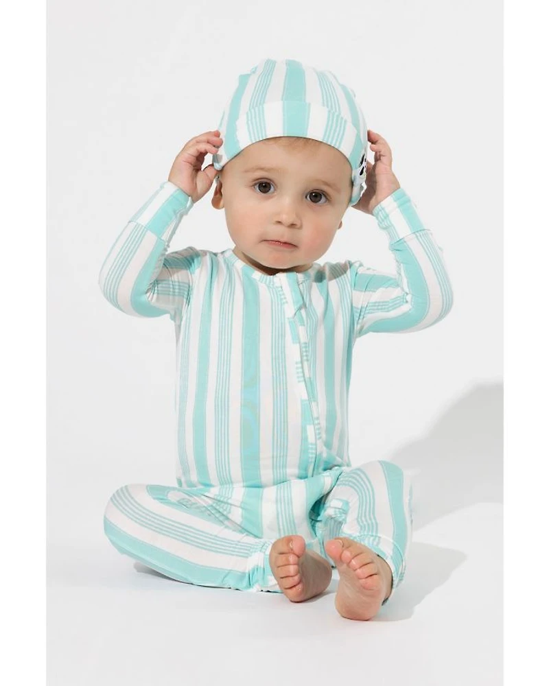 Unisex Slumber Stripes Convertible Footie - Baby