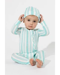 Unisex Slumber Stripes Convertible Footie - Baby