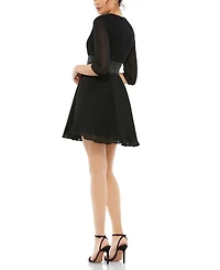 Shimmer Infused Pleated Mini Dress