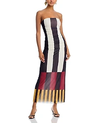 Cala de la Cruz Daphne Striped Tube Dress