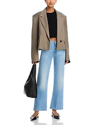 The Bookie High Rise Ankle Wide Leg Jeans Puzzled