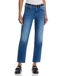 the Outsider High Rise Ankle Jeans Connect Dots