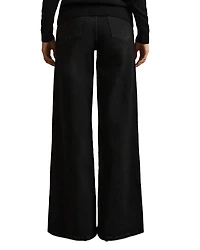 Ameria High Rise Wide Leg Jeans Black
