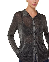 Sparkle Knit Collared Shirt