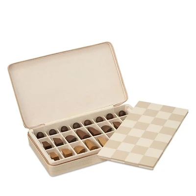 Enzo Travel Chess Set in Fawn