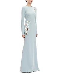 Orchid Embroidered Cady Gown