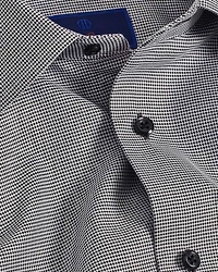 Trim Fit Micro Houndstooth Dress Shirt