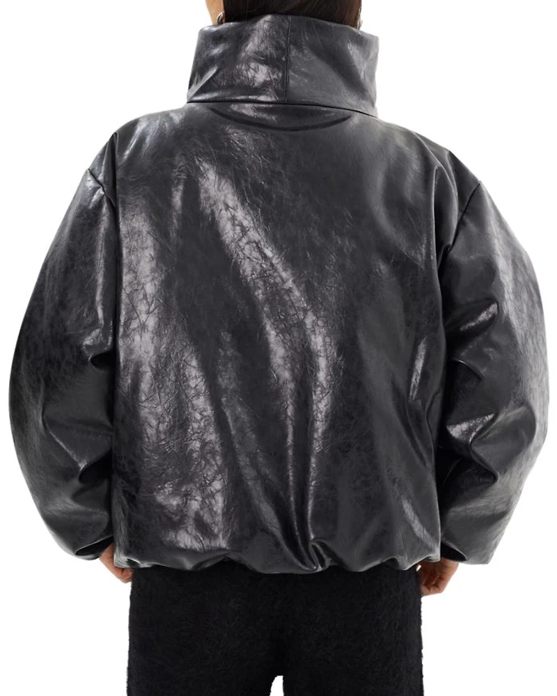 Ronnie Asymmetric Faux Leather Jacket