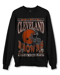 Junk Food Clothing Nfl Unisex Cleveland Browns Helmet Flea Market Crew Fleece Sweatshirt