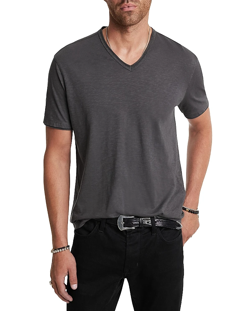 John Varvatos Miles Slub V Neck Tee