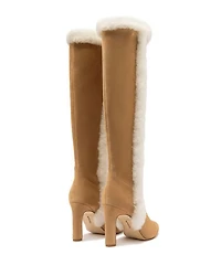 Women's Cindy Shearling Trim Tall High Heel Boots