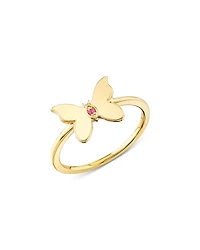 Sydney Evan Wicked x Sydney Evan 14K Yellow Gold Glinda Butterfly Ring