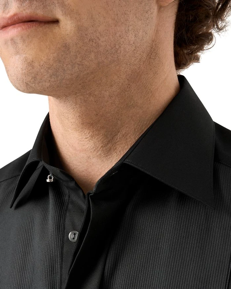 Contemporary Fit Plissé Bib Formal Shirt
