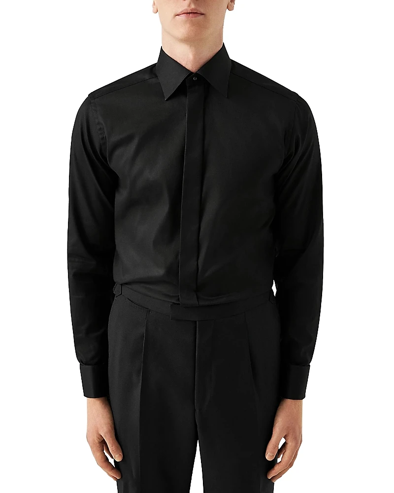 Eton Contemporary Fit Twill Fly Front Formal Shirt