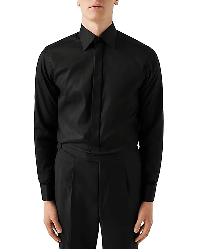 Eton Contemporary Fit Twill Fly Front Formal Shirt