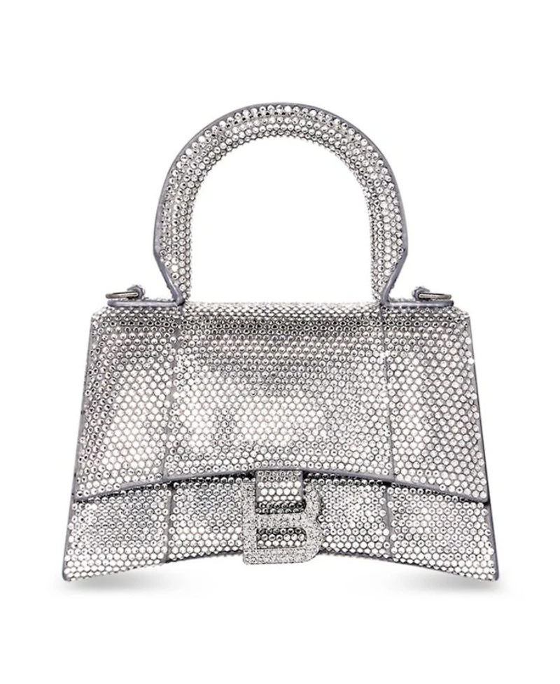 Hourglass Handbag with Rhinestones