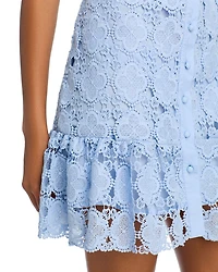 Floral Lace Mock Neck Mini Dress -Exclusive