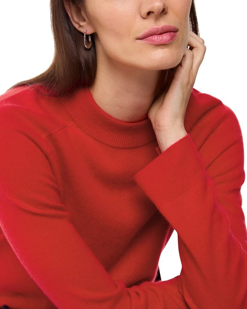 Cropped Crewneck Cashmere Sweater