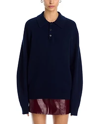 Allday Cashmere Polo Sweater