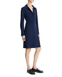 Long Sleeve Polo Collar Dress