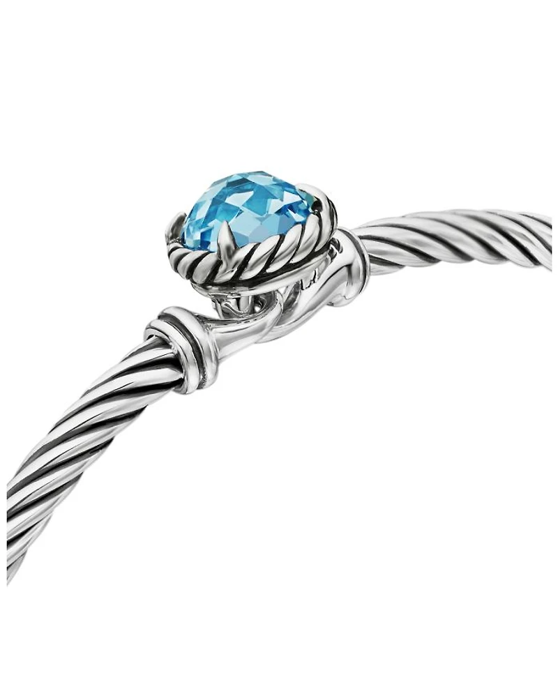 Petite Châtelaine ® Bracelet Sterling Silver with Blue Topaz, 3mm