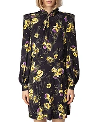 Ryda Crepe Yoko Strass Noir Dress