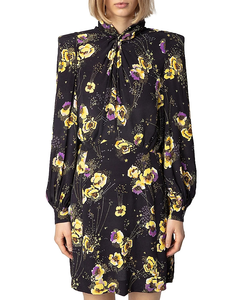 Zadig & Voltaire Ryda Crepe Yoko Strass Noir Dress