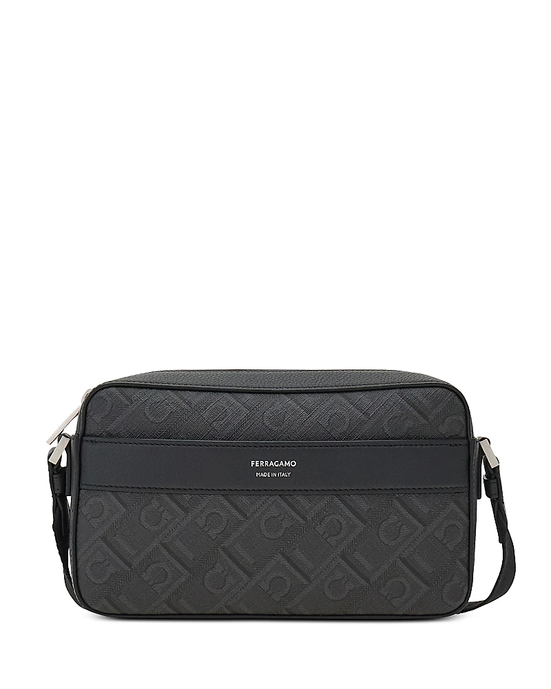 Ferragamo Monogram Canvas & Leather Crossbody Bag