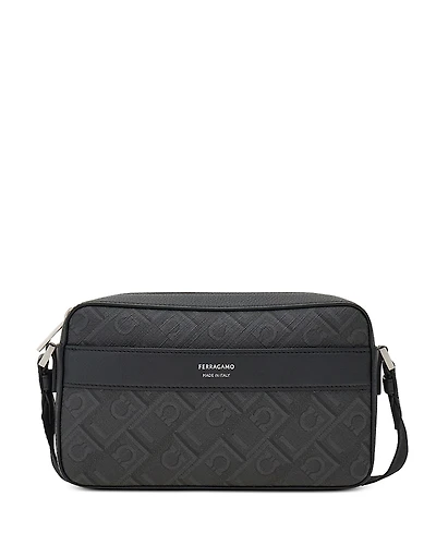Ferragamo Monogram Canvas & Leather Crossbody Bag