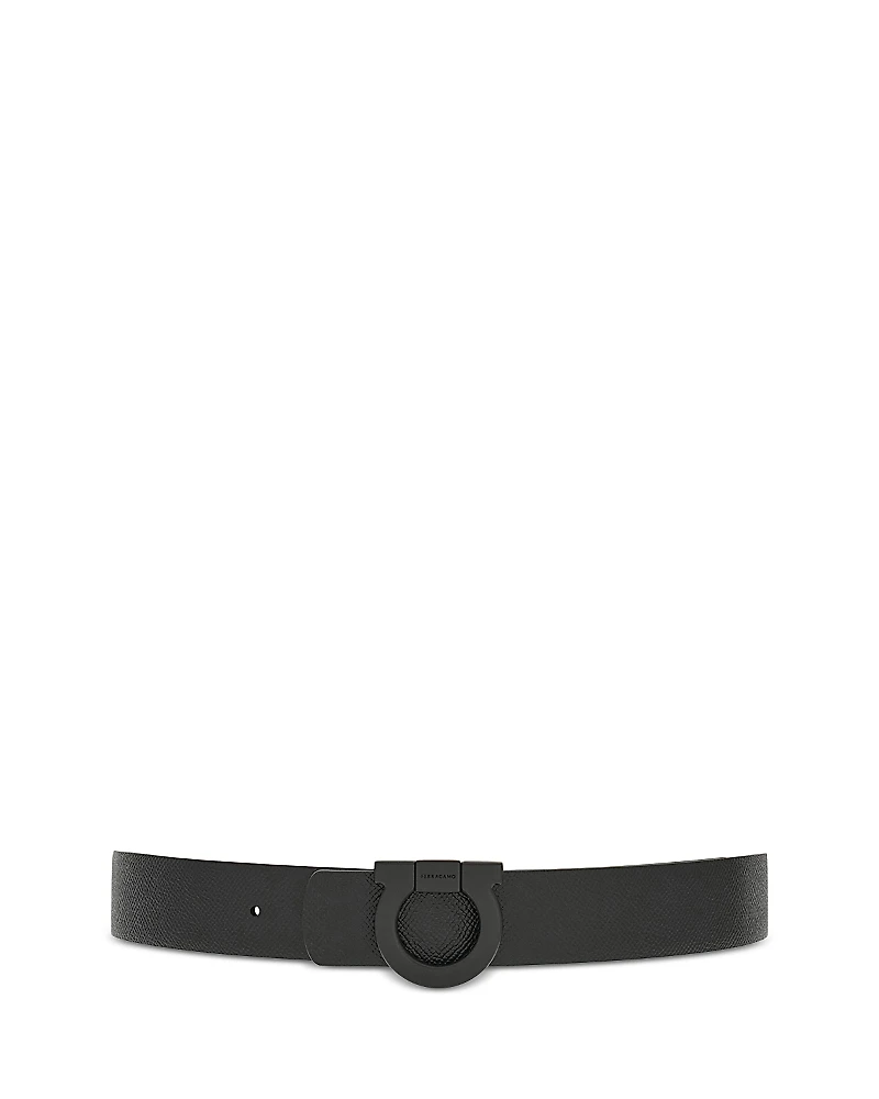 Ferragamo Men's Single Gancini Leather Belt