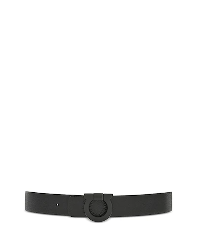 Ferragamo Men's Single Gancini Leather Belt
