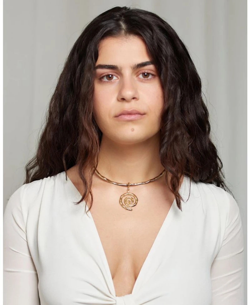 Sacred Spiral Choker in Gold
