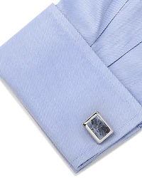 Silver and Sodalite JFK Presidential Cufflinks